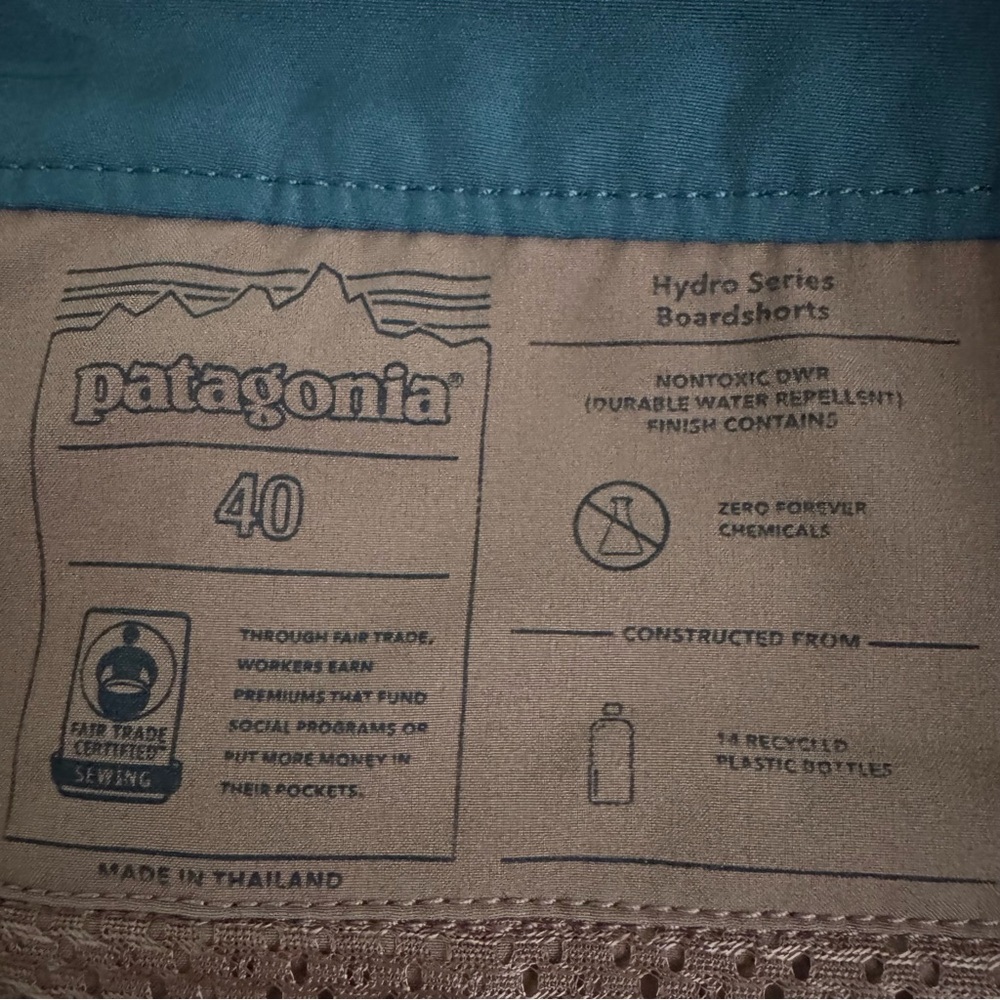 Patagonia Men's Hydropeak‎ Hybrid Walk Shorts Sisu Brown Size 40 - Picture 7 of 9